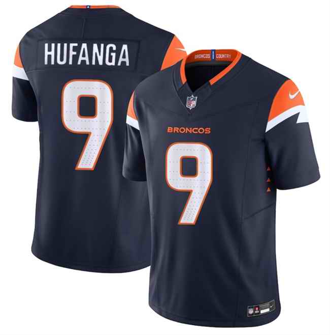 Men's Denver Broncos #9 Talanoa Hufanga Navy 2024 F.U.S.E. Alternate Vapor Limited Stitched Football Jersey